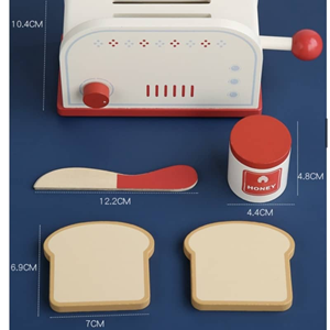 ست اسباب بازی توستر نان چوبیWooden Toast Maker مدل WCF10_اسباب بازی
